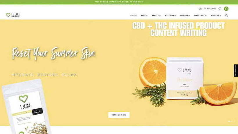 LumiBloom — CBD + THC infused product content writing