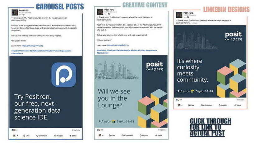 posit PBC — Carousel posts, creative content, LinkedIn design
