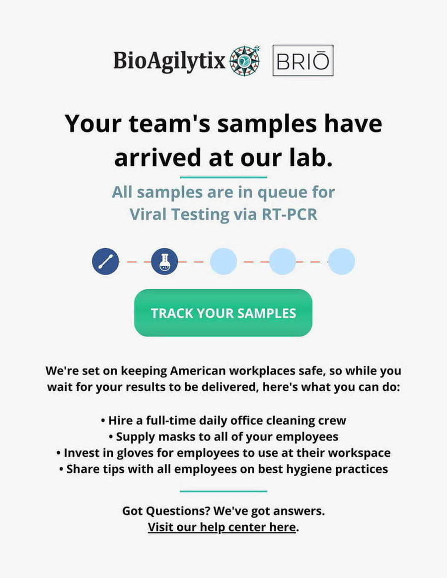 BioAgilytix — Transactional email with a job to do