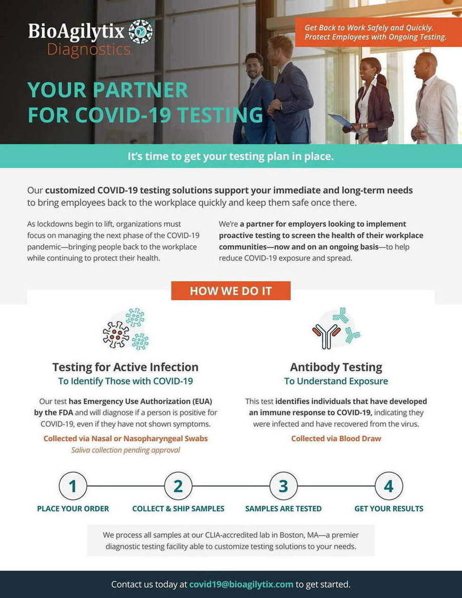 BioAgilytix — Return-to-work COVID-19 testing brief