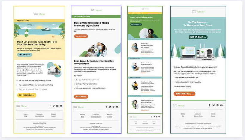 Cisco Meraki — Campaign email across the product year