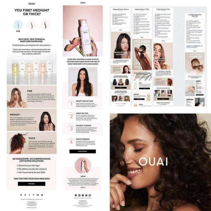 OUAI — Hair quiz to triggered flow